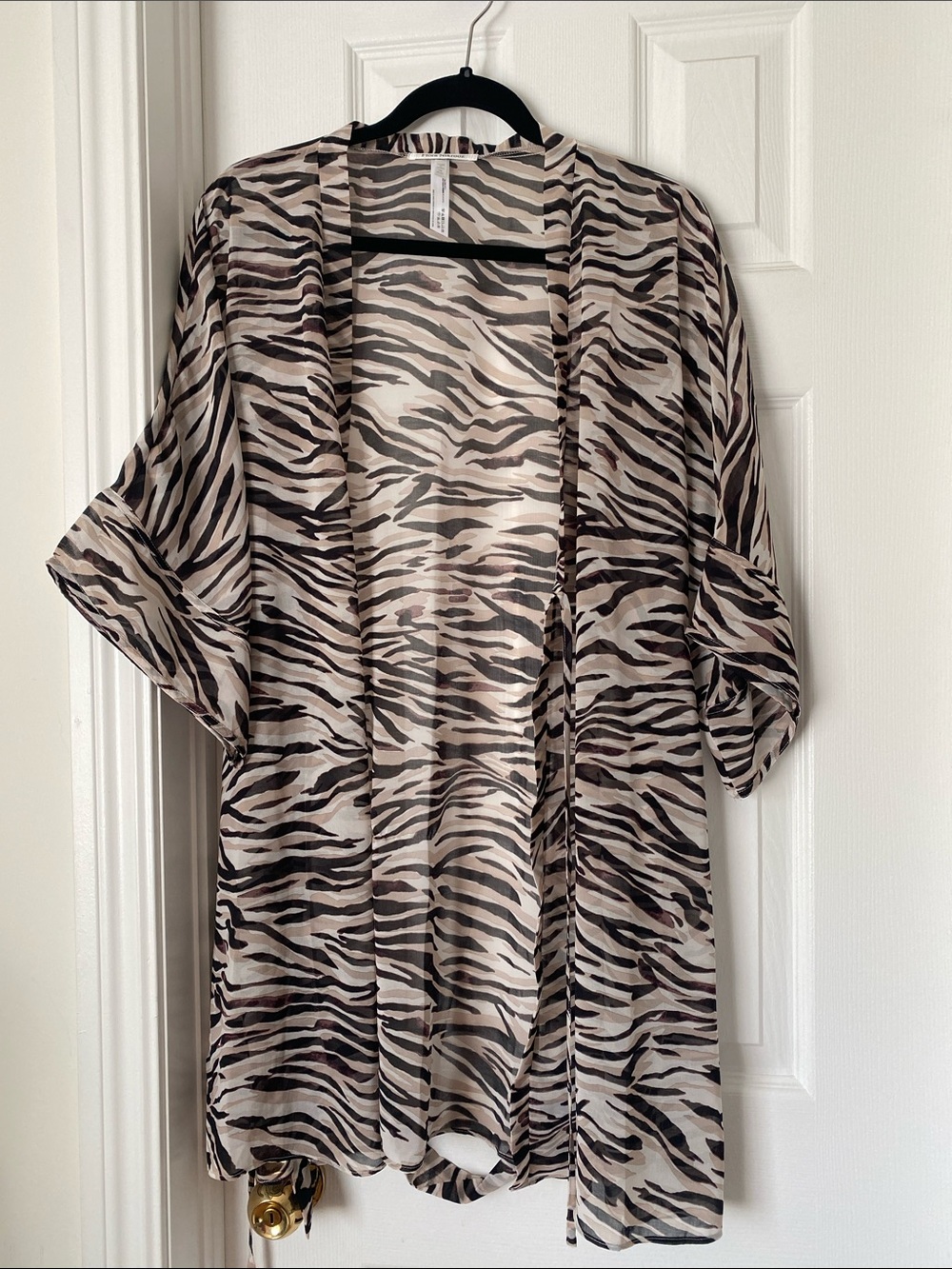 Flora Nikrooz Animal Print Sheer Robe